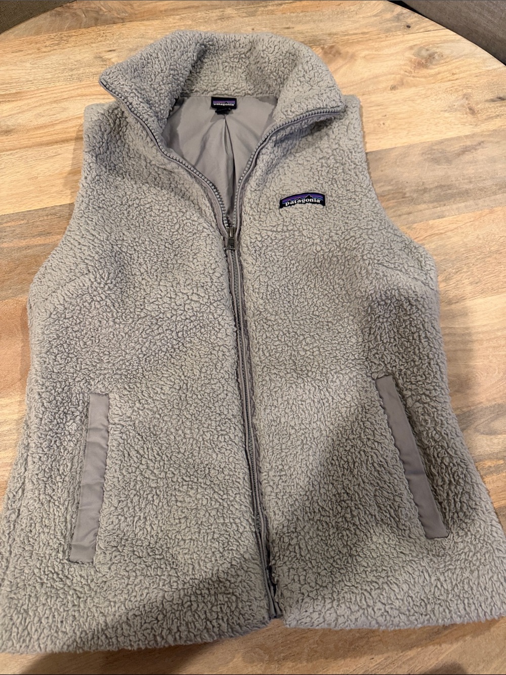 Patagonia grey fluffy vest